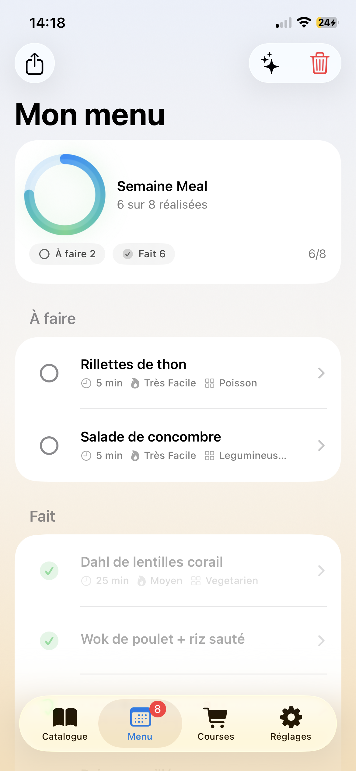 Interface Planning Meal
