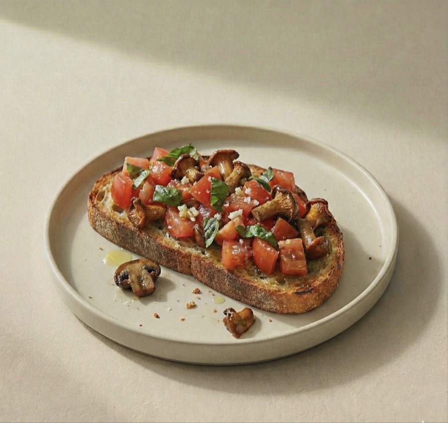 Bruschetta aux champignons