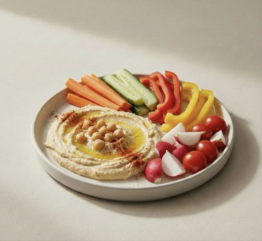 Houmous et crudités