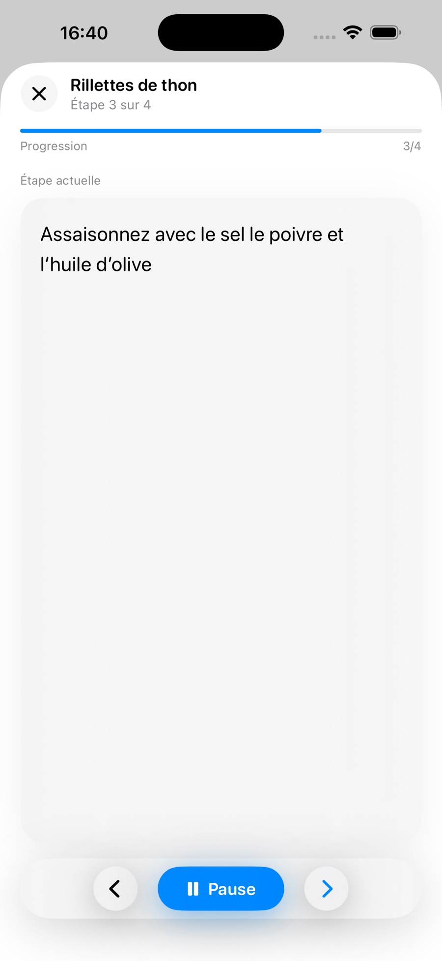 Mode Cuisine Étape par Étape